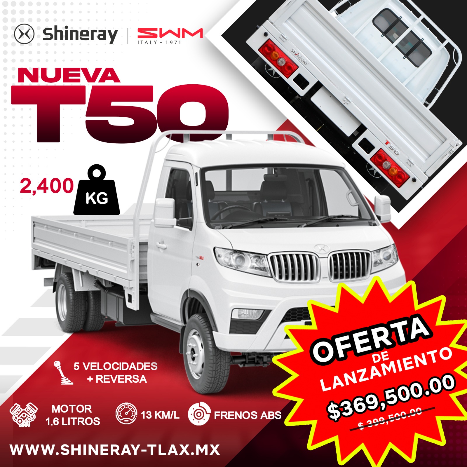 T50 — oferta Shineray Tlaxcala