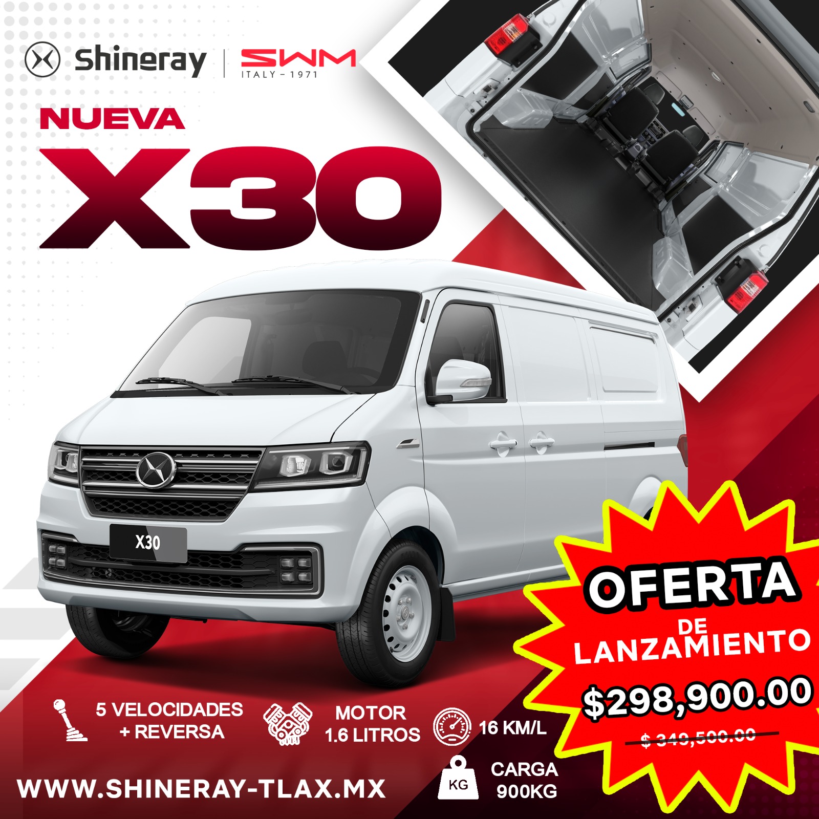 X30 — oferta Shineray Tlaxcala